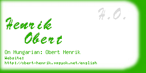 henrik obert business card